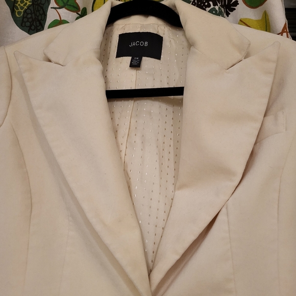 Cream velvet vintage Jacob blazer - Picture 3 of 4